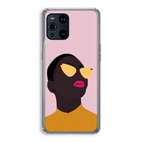 CaseCompany Yellow glasses: Oppo Find X3 Pro Transparant Hoesje