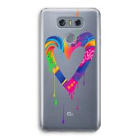 CaseCompany Melts My Heart: LG G6 Transparant Hoesje