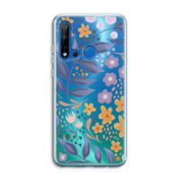 CaseCompany Flowers with blue leaves: Huawei P20 Lite (2019) Transparant Hoesje
