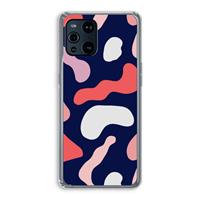 CaseCompany Memphis Shapes Pink: Oppo Find X3 Pro Transparant Hoesje