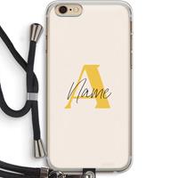 CaseCompany Amber Script: iPhone 6 PLUS / 6S PLUS Transparant Hoesje met koord