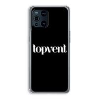 CaseCompany Topvent Zwart: Oppo Find X3 Pro Transparant Hoesje