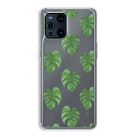 CaseCompany Monstera leaves: Oppo Find X3 Pro Transparant Hoesje