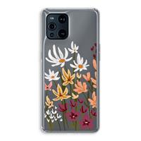 CaseCompany Painted wildflowers: Oppo Find X3 Pro Transparant Hoesje