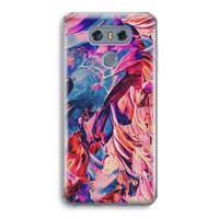 CaseCompany Pink Orchard: LG G6 Transparant Hoesje