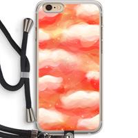 CaseCompany Lichte Wolken: iPhone 6 PLUS / 6S PLUS Transparant Hoesje met koord