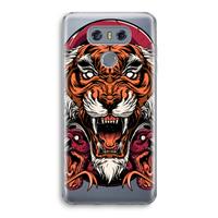 CaseCompany Tiger and Rattlesnakes: LG G6 Transparant Hoesje