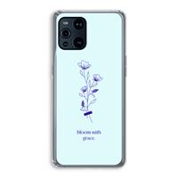 CaseCompany Bloom with grace: Oppo Find X3 Pro Transparant Hoesje