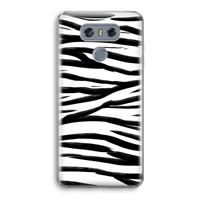 CaseCompany Zebra pattern: LG G6 Transparant Hoesje