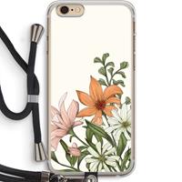 CaseCompany Floral bouquet: iPhone 6 PLUS / 6S PLUS Transparant Hoesje met koord