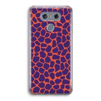 CaseCompany Purple Giraffe: LG G6 Transparant Hoesje
