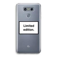 CaseCompany Limited edition: LG G6 Transparant Hoesje