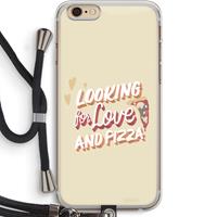 CaseCompany Pizza is the answer: iPhone 6 PLUS / 6S PLUS Transparant Hoesje met koord
