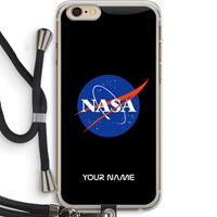 CaseCompany NASA: iPhone 6 PLUS / 6S PLUS Transparant Hoesje met koord
