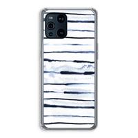 CaseCompany Ink Stripes: Oppo Find X3 Transparant Hoesje
