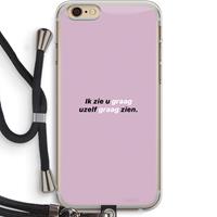 CaseCompany uzelf graag zien: iPhone 6 PLUS / 6S PLUS Transparant Hoesje met koord