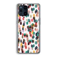 CaseCompany Tropical Dots: Oppo Find X3 Transparant Hoesje