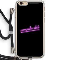 CaseCompany Vice Black: iPhone 6 PLUS / 6S PLUS Transparant Hoesje met koord
