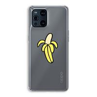 CaseCompany Banana: Oppo Find X3 Transparant Hoesje