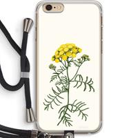 CaseCompany Tansy: iPhone 6 PLUS / 6S PLUS Transparant Hoesje met koord