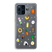 CaseCompany Happy bento friends: Oppo Find X3 Transparant Hoesje