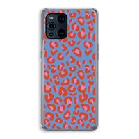 CaseCompany Leopard blue: Oppo Find X3 Transparant Hoesje