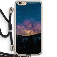 CaseCompany Travel to space: iPhone 6 PLUS / 6S PLUS Transparant Hoesje met koord