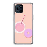 CaseCompany Donut: Oppo Find X3 Transparant Hoesje