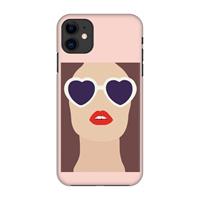 CaseCompany Red lips: Volledig geprint iPhone 11 Hoesje