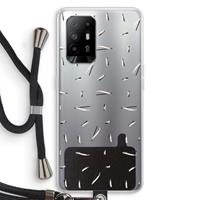 CaseCompany Hipster stripes: Oppo A95 5G Transparant Hoesje met koord