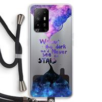 CaseCompany Stars quote: Oppo A95 5G Transparant Hoesje met koord