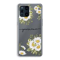 CaseCompany Daisies: Oppo Find X3 Transparant Hoesje