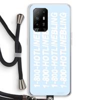 CaseCompany Hotline bling blue: Oppo A95 5G Transparant Hoesje met koord