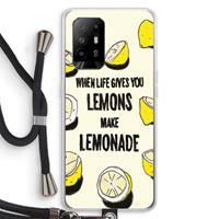CaseCompany Lemonade: Oppo A95 5G Transparant Hoesje met koord
