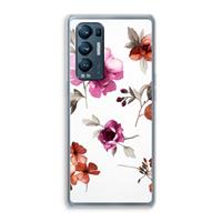 CaseCompany Geschilderde bloemen: Oppo Find X3 Neo Transparant Hoesje