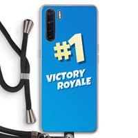 CaseCompany Victory Royale: Oppo A91 Transparant Hoesje met koord
