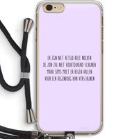 CaseCompany Regenboog: iPhone 6 PLUS / 6S PLUS Transparant Hoesje met koord