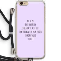 CaseCompany Relatief: iPhone 6 PLUS / 6S PLUS Transparant Hoesje met koord