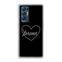 CaseCompany Forever heart black: Oppo Find X3 Neo Transparant Hoesje