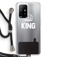 CaseCompany King zwart: Oppo A95 5G Transparant Hoesje met koord