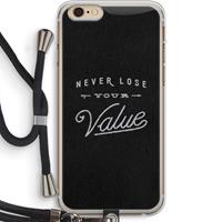 CaseCompany Never lose your value: iPhone 6 PLUS / 6S PLUS Transparant Hoesje met koord