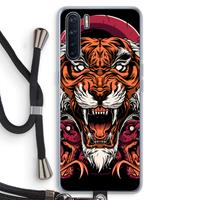 CaseCompany Tiger and Rattlesnakes: Oppo A91 Transparant Hoesje met koord