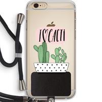 CaseCompany I love cacti: iPhone 6 PLUS / 6S PLUS Transparant Hoesje met koord
