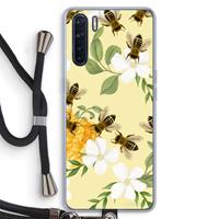 CaseCompany No flowers without bees: Oppo A91 Transparant Hoesje met koord