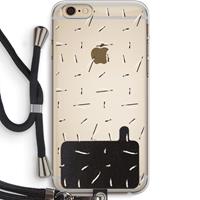 CaseCompany Hipster stripes: iPhone 6 PLUS / 6S PLUS Transparant Hoesje met koord