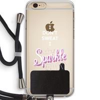 CaseCompany Sparkle quote: iPhone 6 PLUS / 6S PLUS Transparant Hoesje met koord