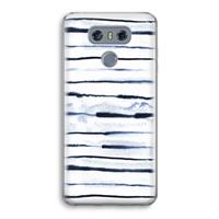 CaseCompany Ink Stripes: LG G6 Transparant Hoesje