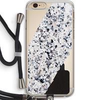 CaseCompany Gespikkelde marmer: iPhone 6 PLUS / 6S PLUS Transparant Hoesje met koord