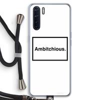CaseCompany Ambitchious: Oppo A91 Transparant Hoesje met koord