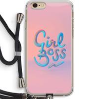 CaseCompany Girl boss: iPhone 6 PLUS / 6S PLUS Transparant Hoesje met koord